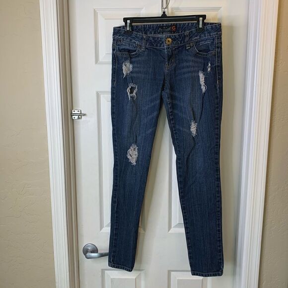 Guess Distressed Eva Skinny Jeans Size 28 - Picture 1 of 8